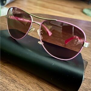 COACH Kiera Aviators Gold Orchid
